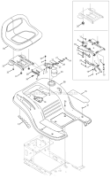 Page G Diagram and Parts List for  Yard Machines Lawn Tractor